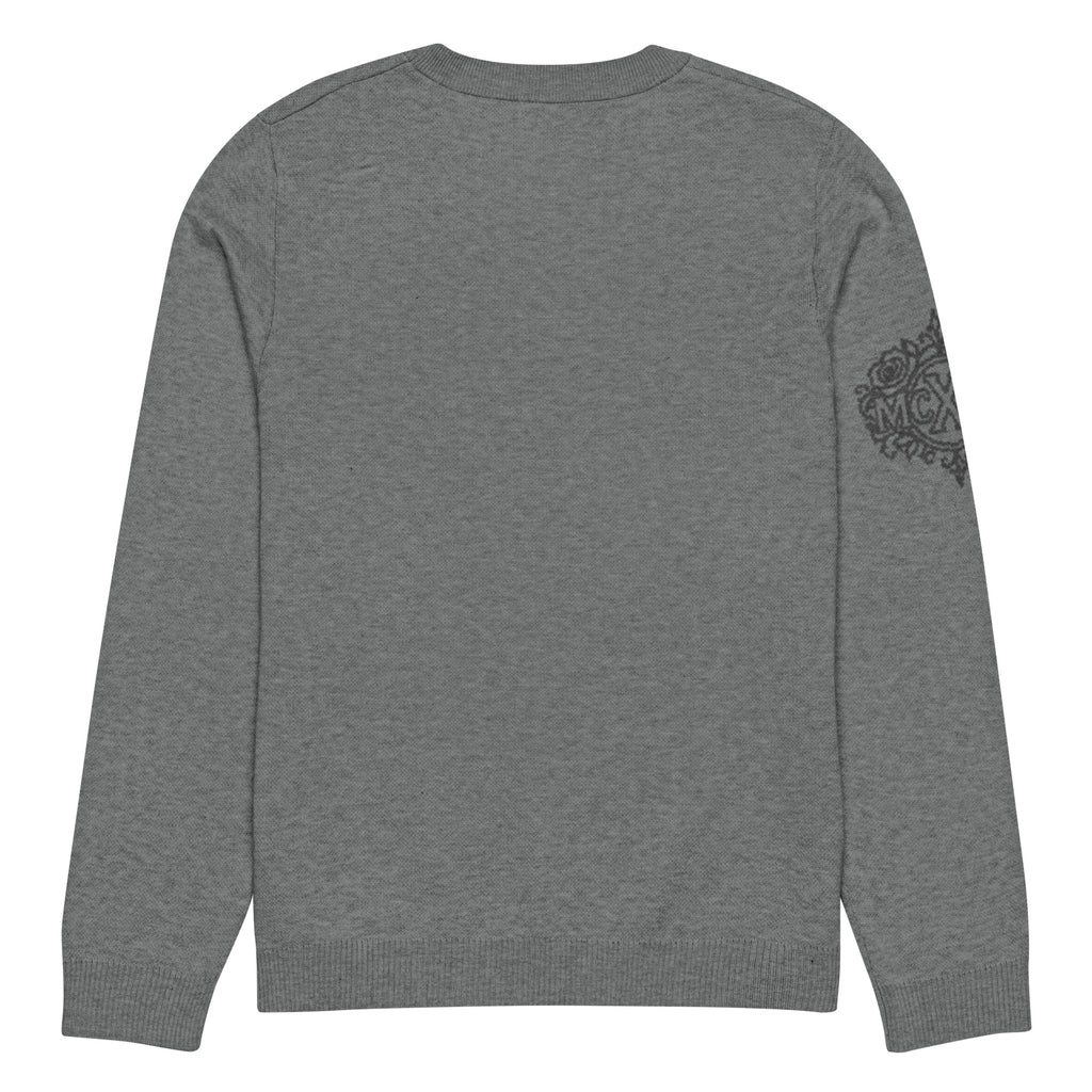 Rest Among the Roses Gothic Knitted Jumper – Grey, Unisex
