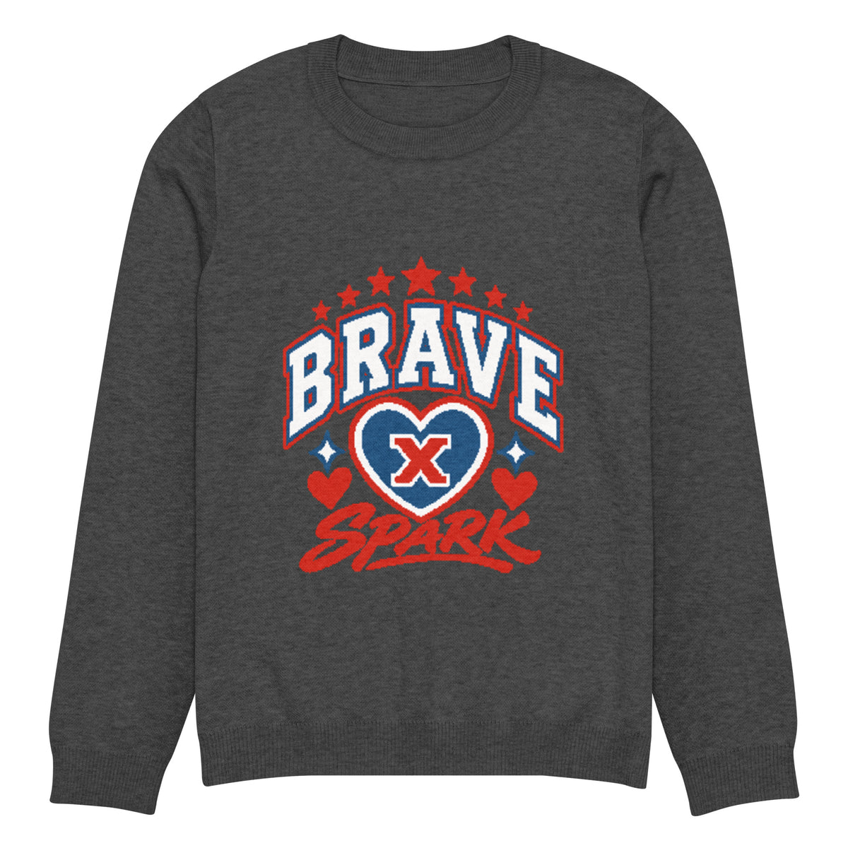 Brave x Spark Knitted Jumper – Charcoal, Unisex