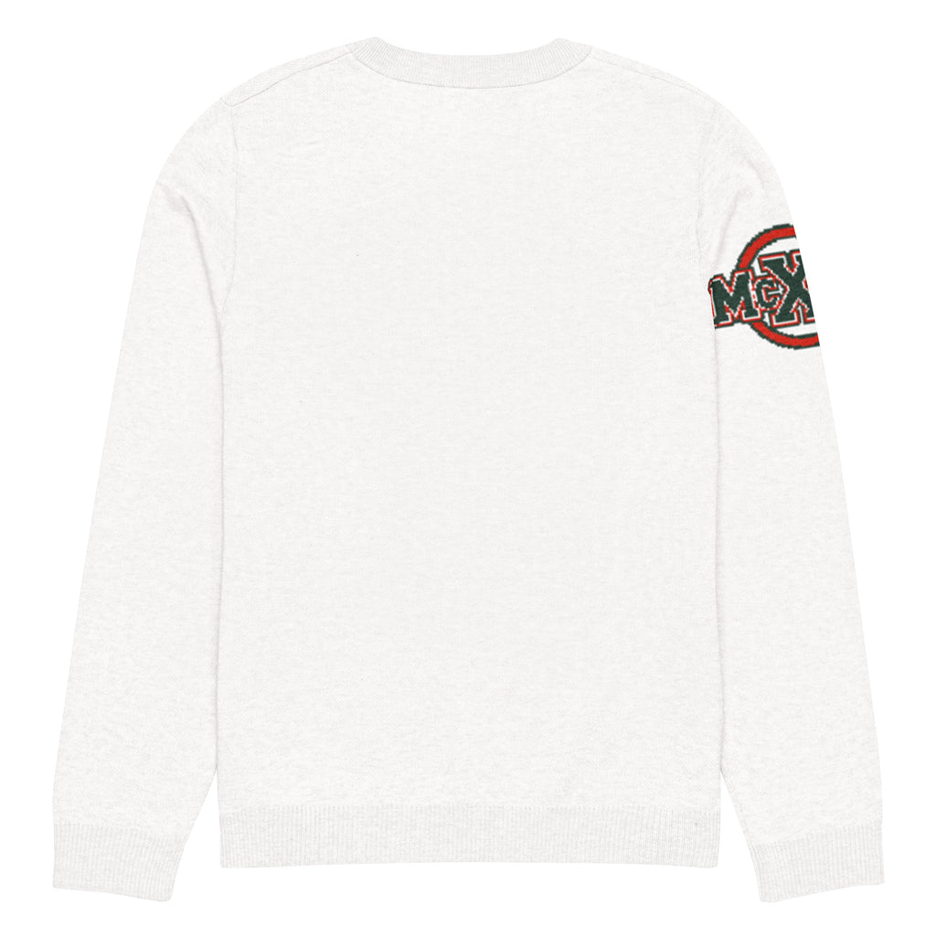 X Marks the Spark Knitted Jumper – Navy & Red