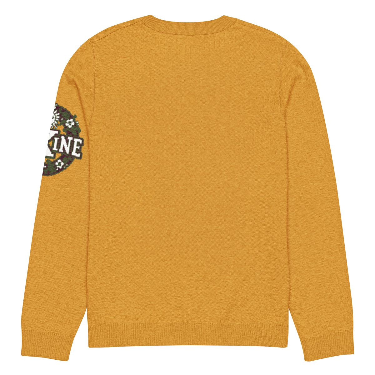 Vintage Sun Botanical Knitted Jumper – Mustard, Unisex