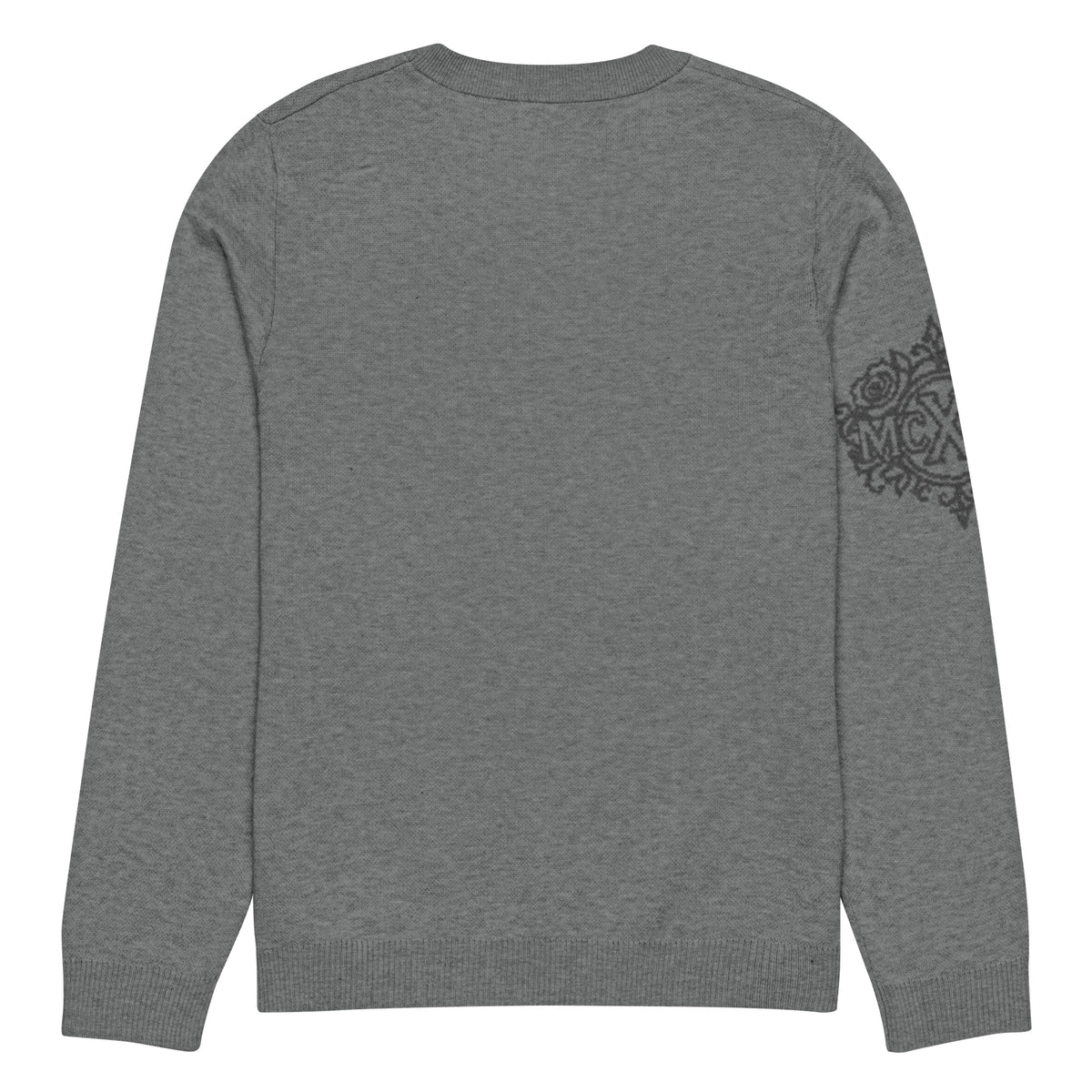 Rest Among the Roses Gothic Knitted Jumper – Grey, Unisex
