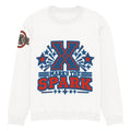 X Marks the Spark Knitted Jumper – Navy & Red