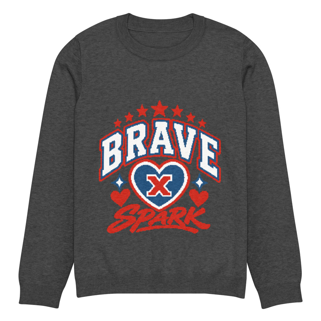 Brave x Spark Knitted Jumper – Charcoal, Unisex
