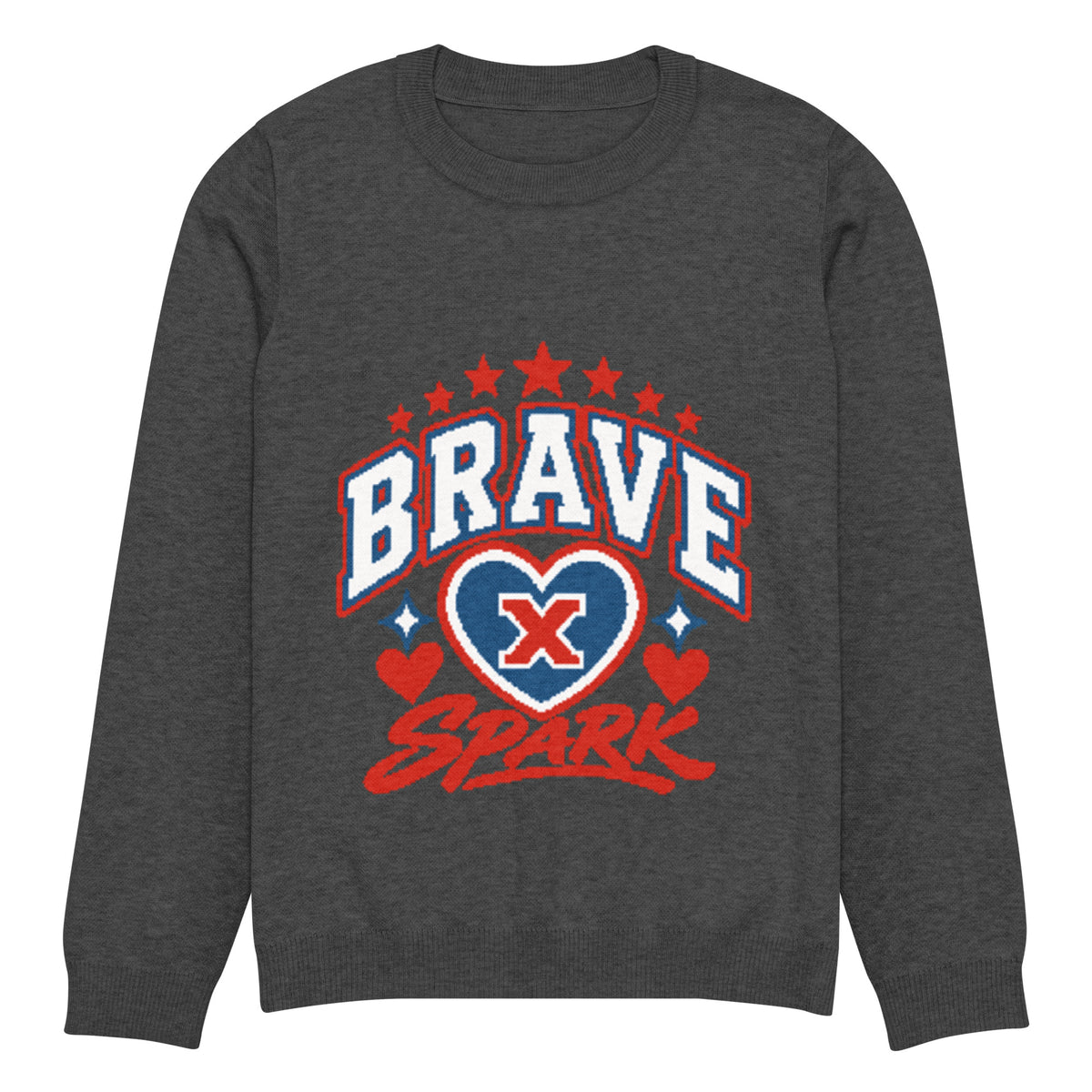 Brave x Spark Knitted Jumper – Charcoal, Unisex