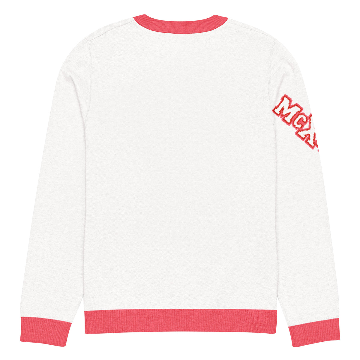Bloom Knitted Jumper – White & Pink
