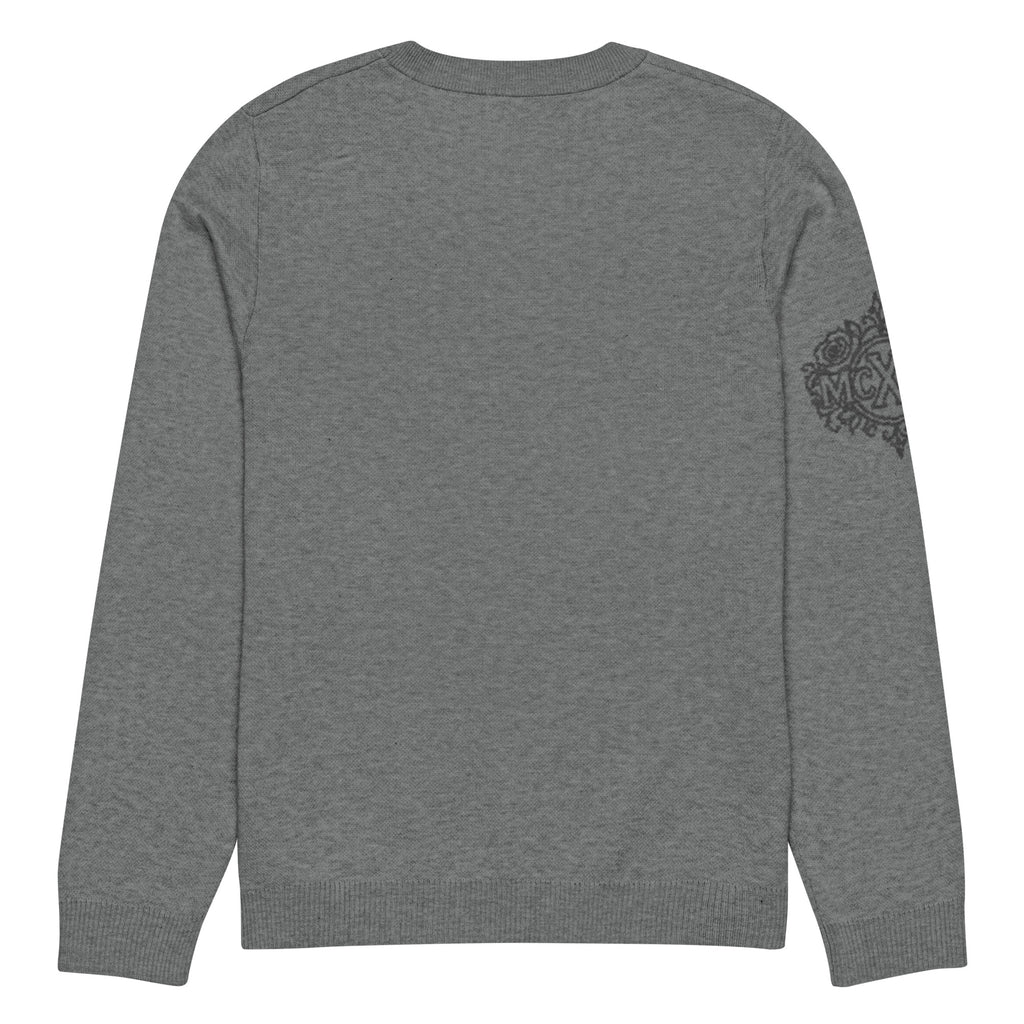 Rest Among the Roses Gothic Knitted Jumper – Grey, Unisex