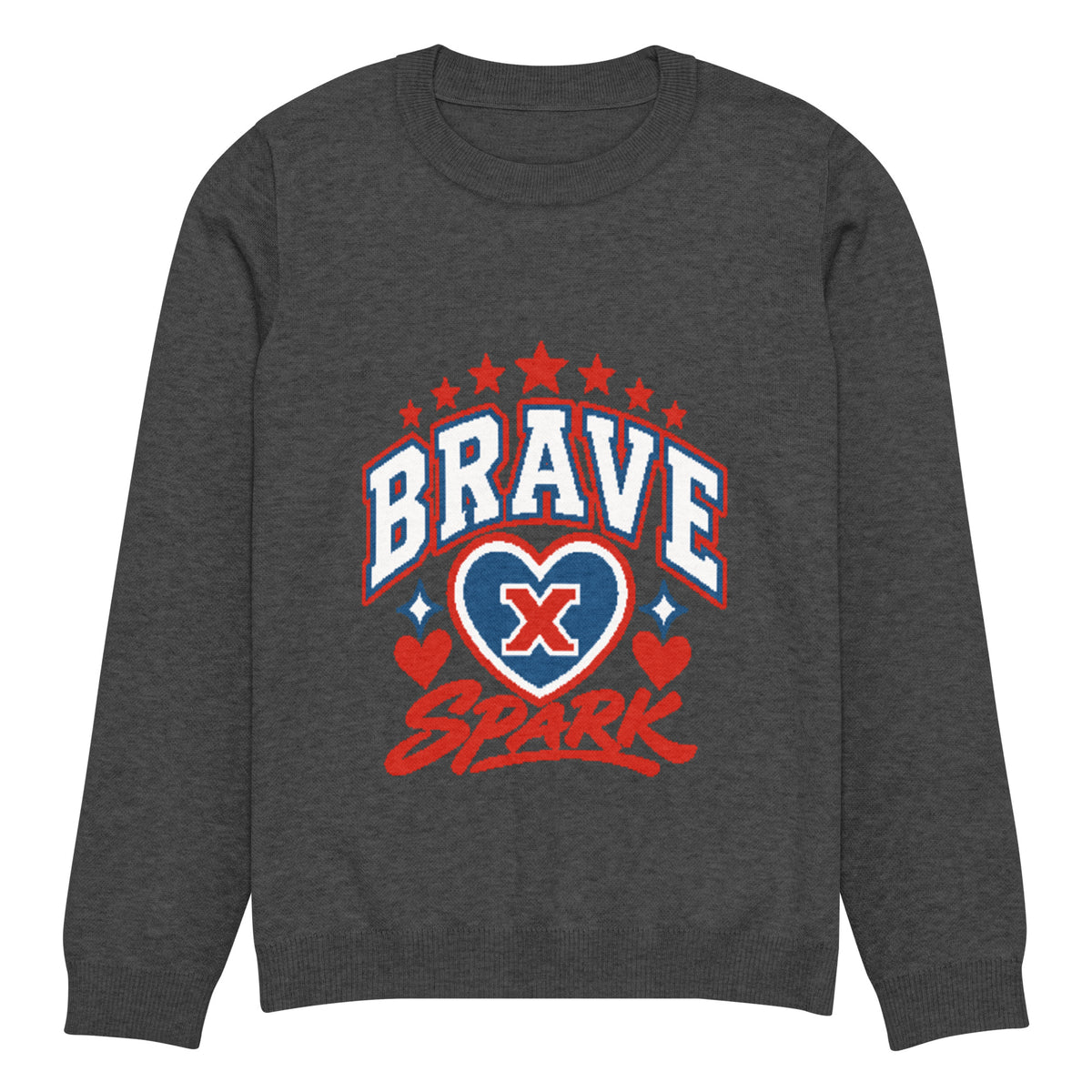 Brave x Spark Knitted Jumper – Charcoal, Unisex