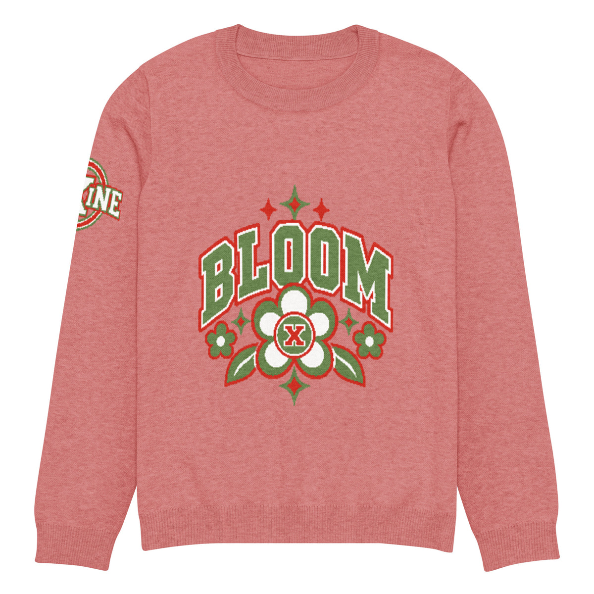 Bloom Knitted Jumper – Floral Varsity, Unisex