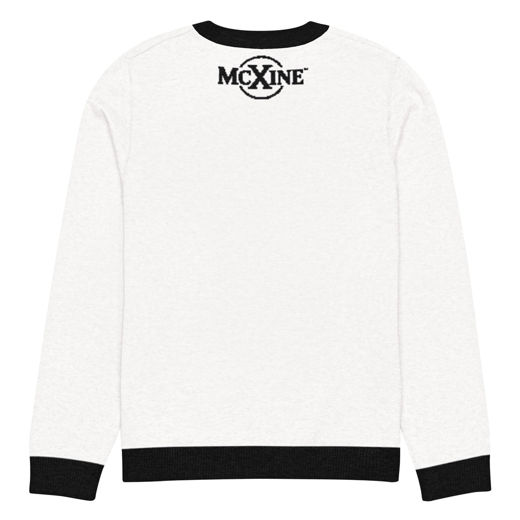 Move in Silence Leopard Knitted Jumper – White, Unisex