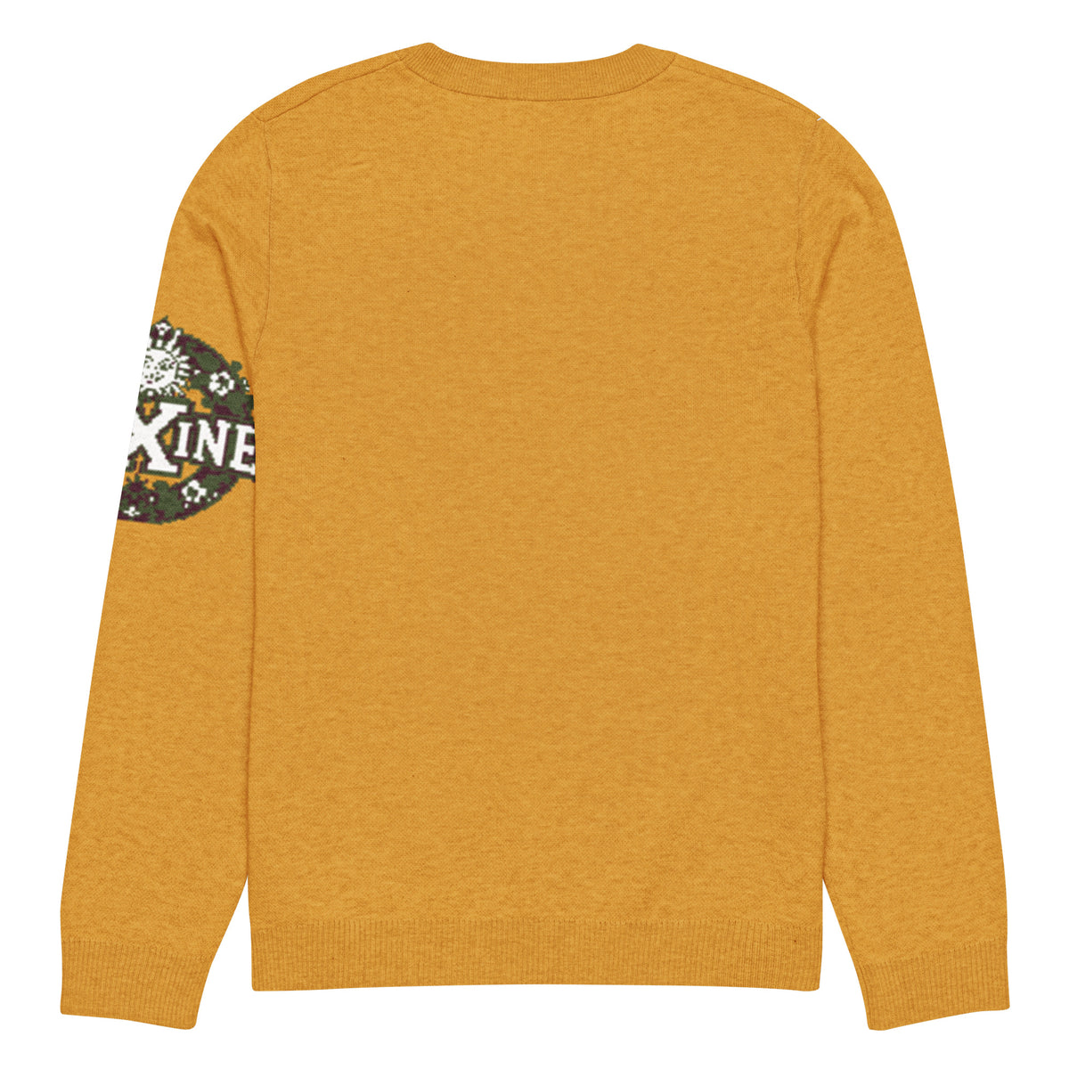 Vintage Sun Botanical Knitted Jumper – Mustard, Unisex