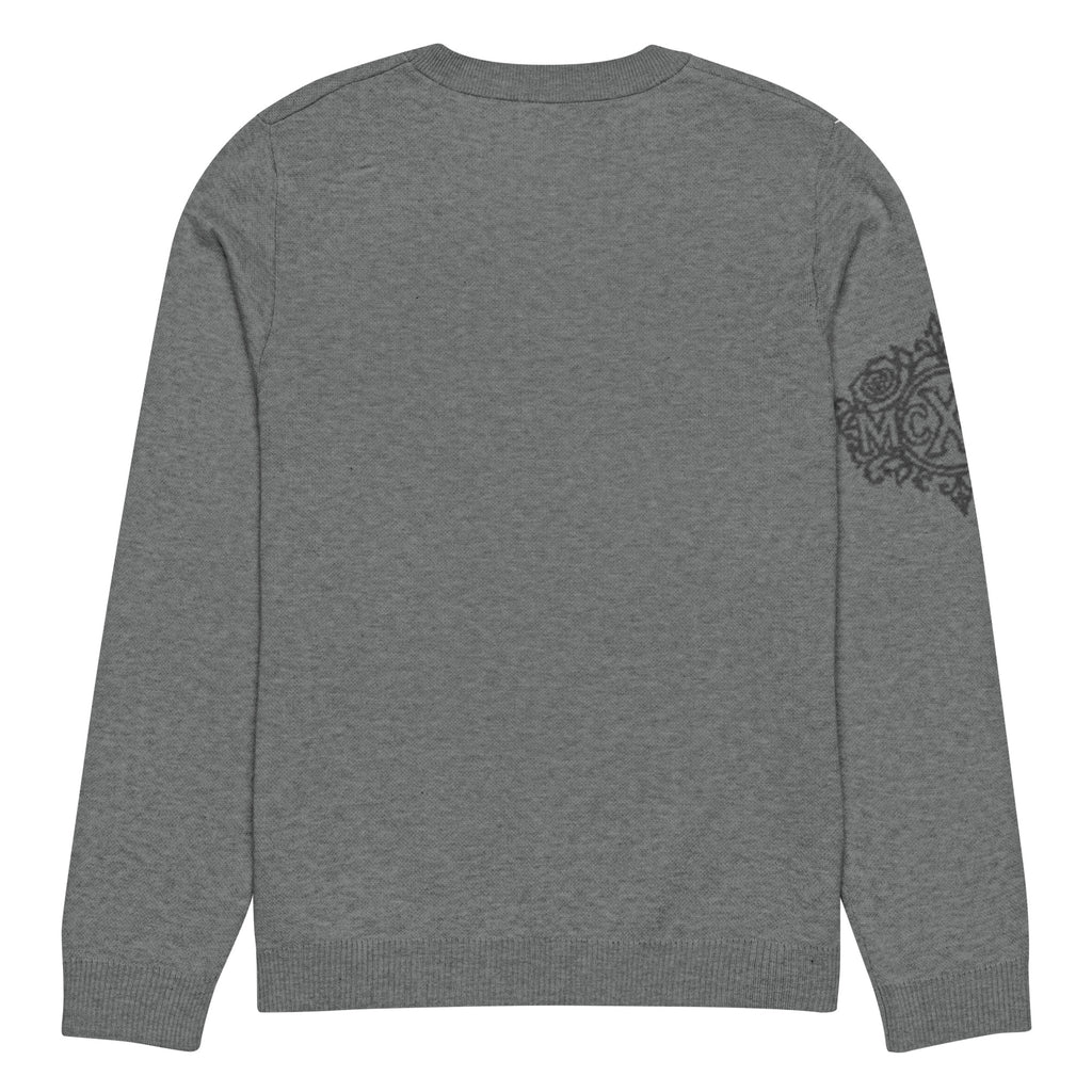 Rest Among the Roses Gothic Knitted Jumper – Grey, Unisex