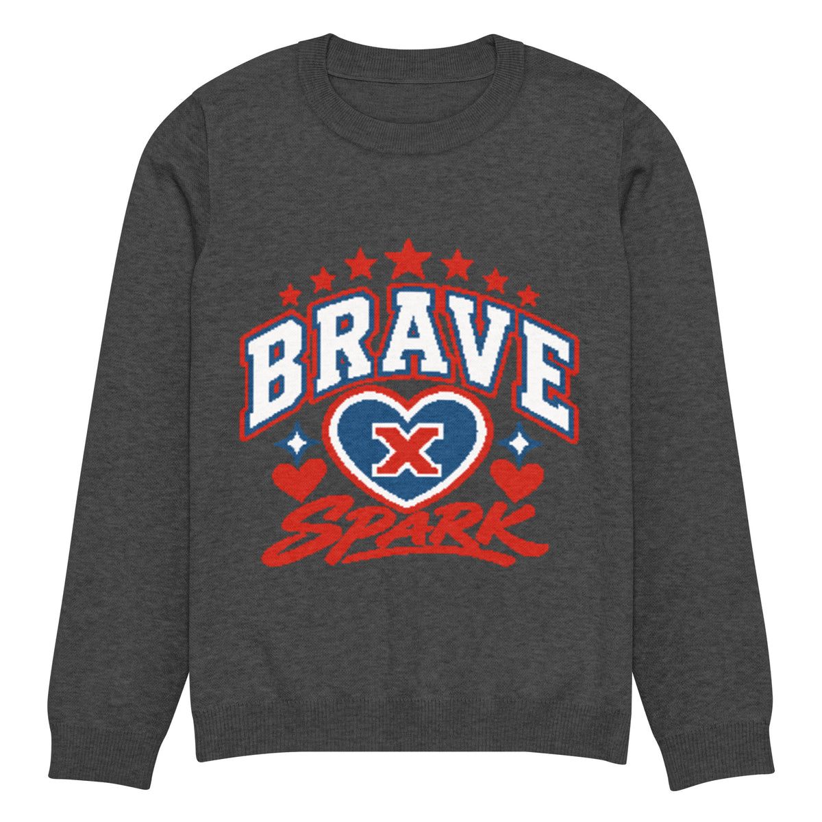 Brave x Spark Knitted Jumper – Charcoal, Unisex