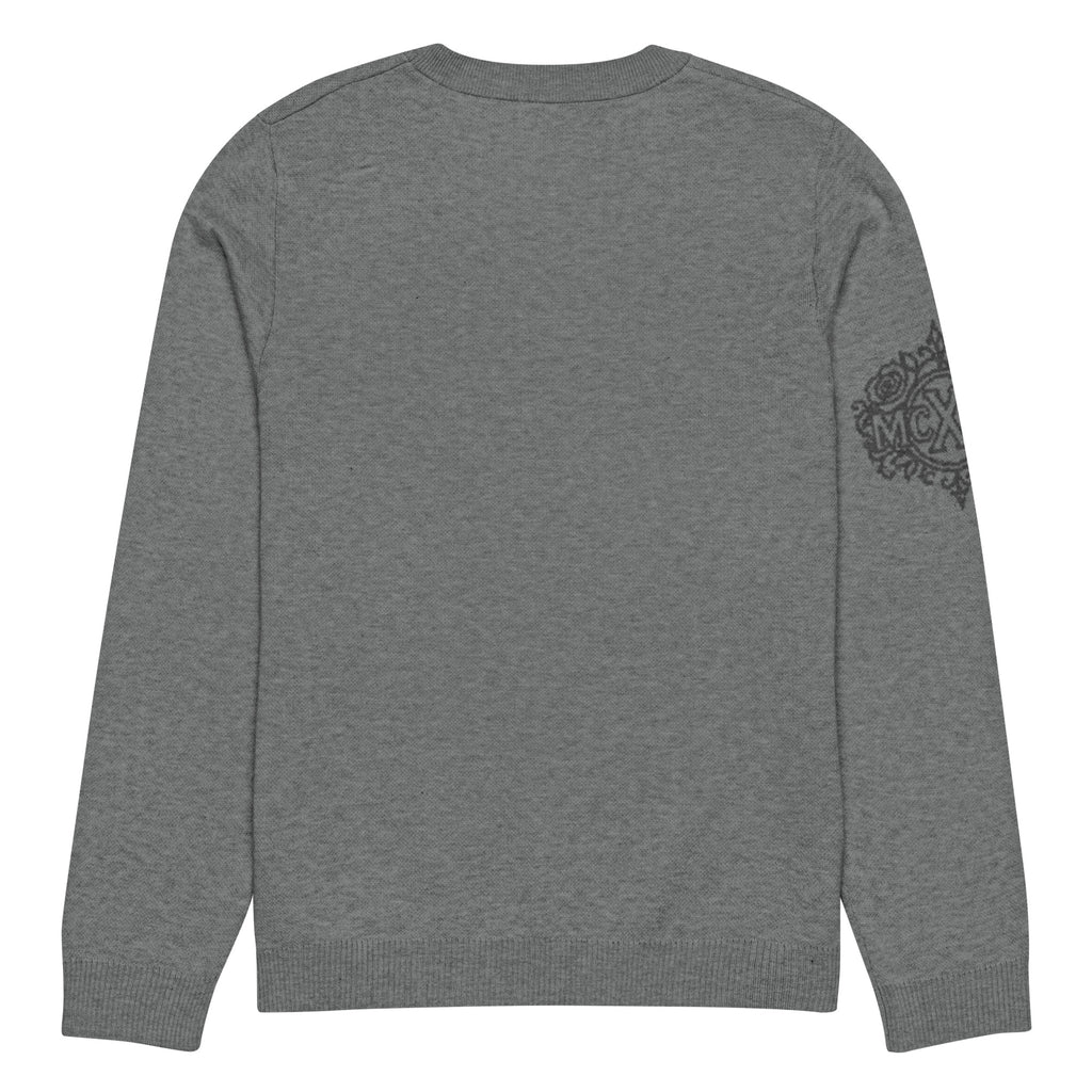 Rest Among the Roses Gothic Knitted Jumper – Grey, Unisex