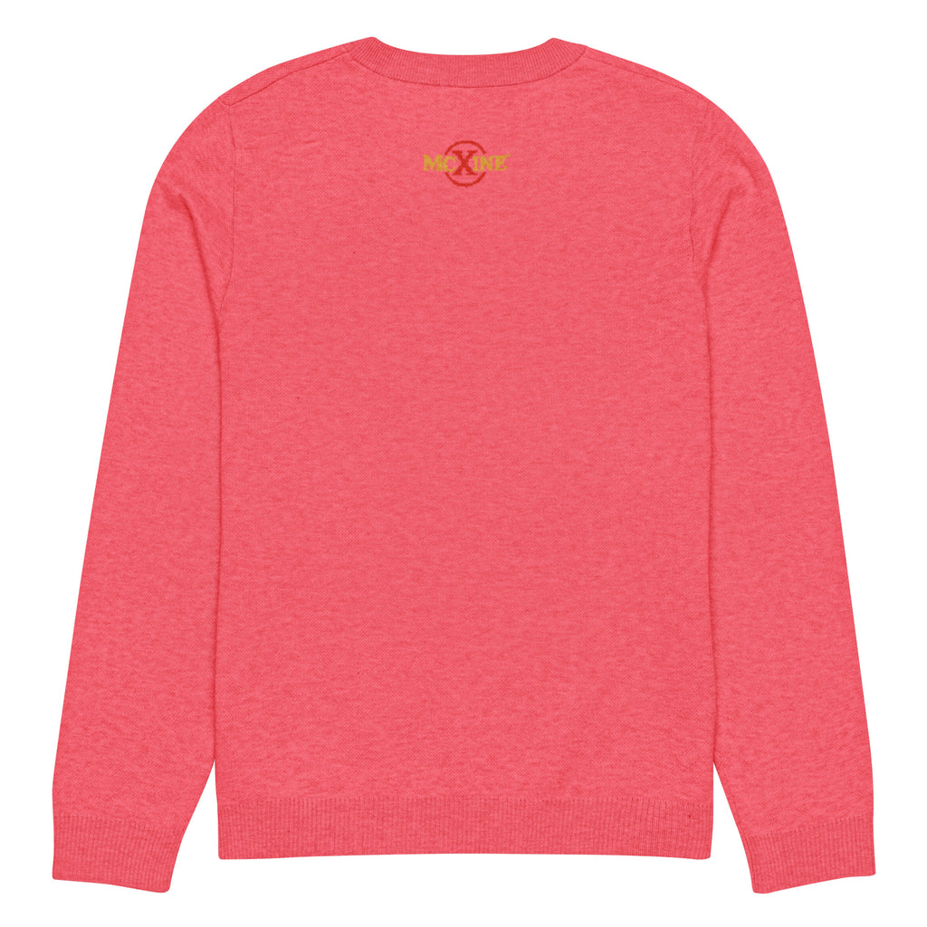 Lama Queen llama knitted jumper, coral pink, unisex – image 18