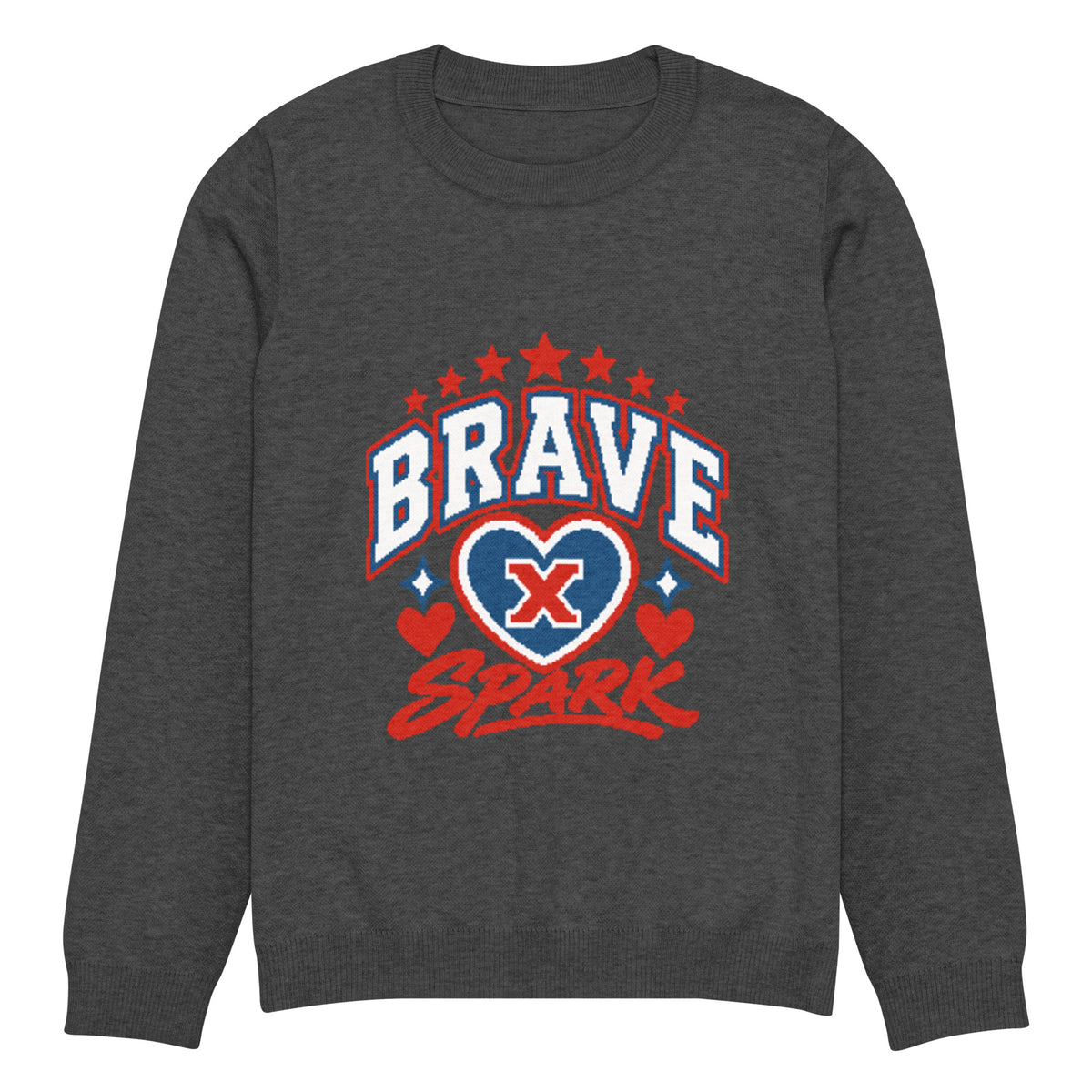 Brave x Spark Knitted Jumper – Charcoal, Unisex