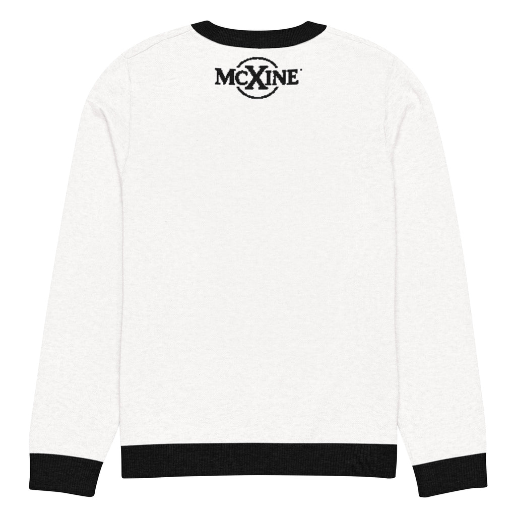 Move in Silence Leopard Knitted Jumper – White, Unisex