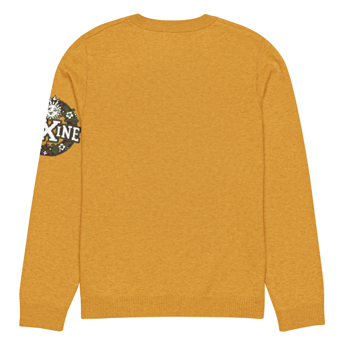 Vintage Sun Botanical Knitted Jumper – Mustard, Unisex