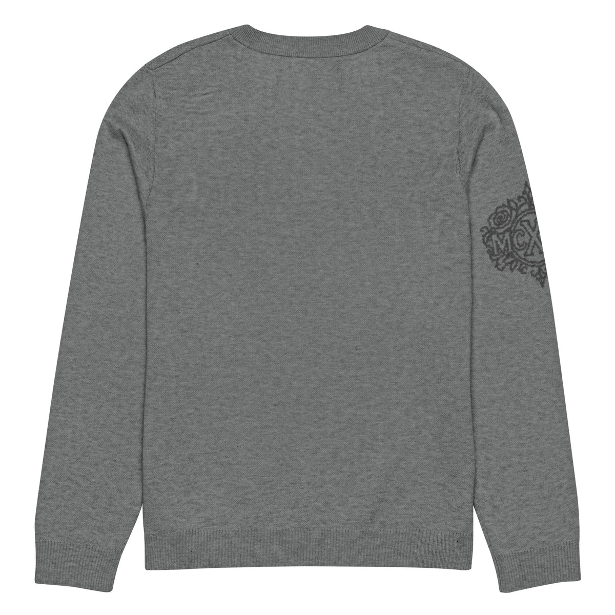 Rest Among the Roses Gothic Knitted Jumper – Grey, Unisex