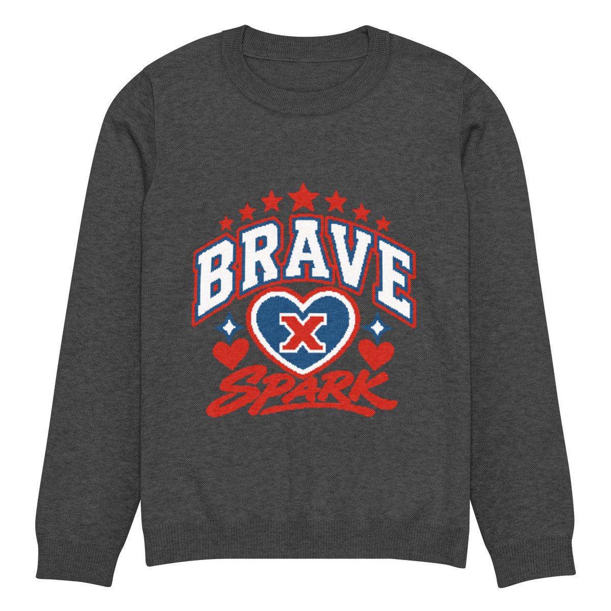 Brave x Spark Knitted Jumper – Charcoal, Unisex