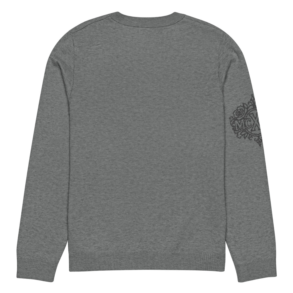 Rest Among the Roses Gothic Knitted Jumper – Grey, Unisex