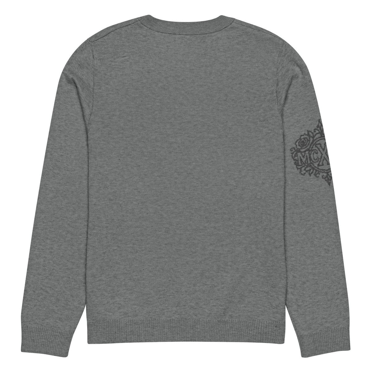 Rest Among the Roses Gothic Knitted Jumper – Grey, Unisex