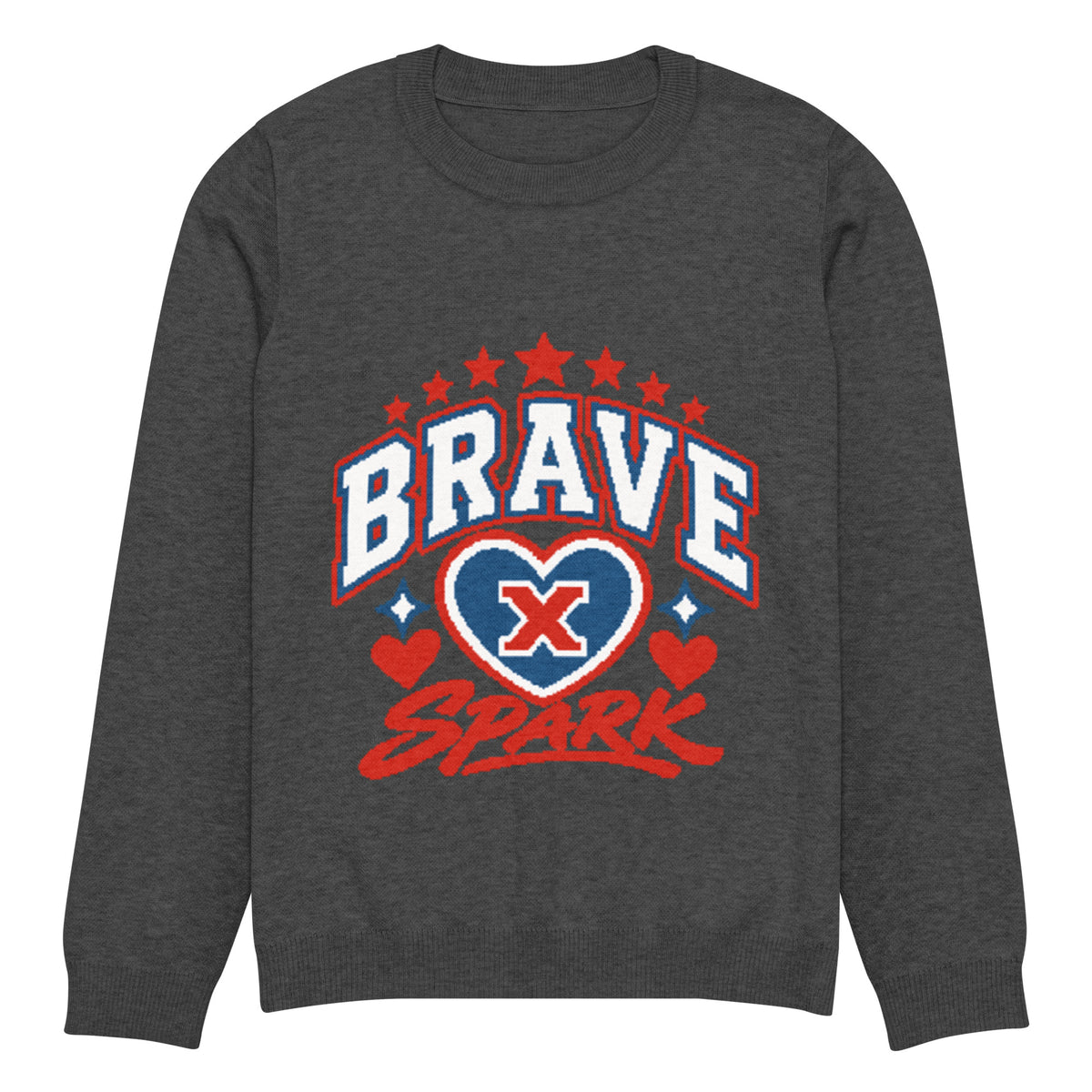 Brave x Spark Knitted Jumper – Charcoal, Unisex