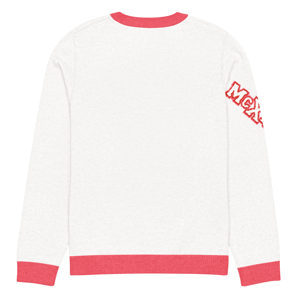 Bloom Knitted Jumper – White & Pink