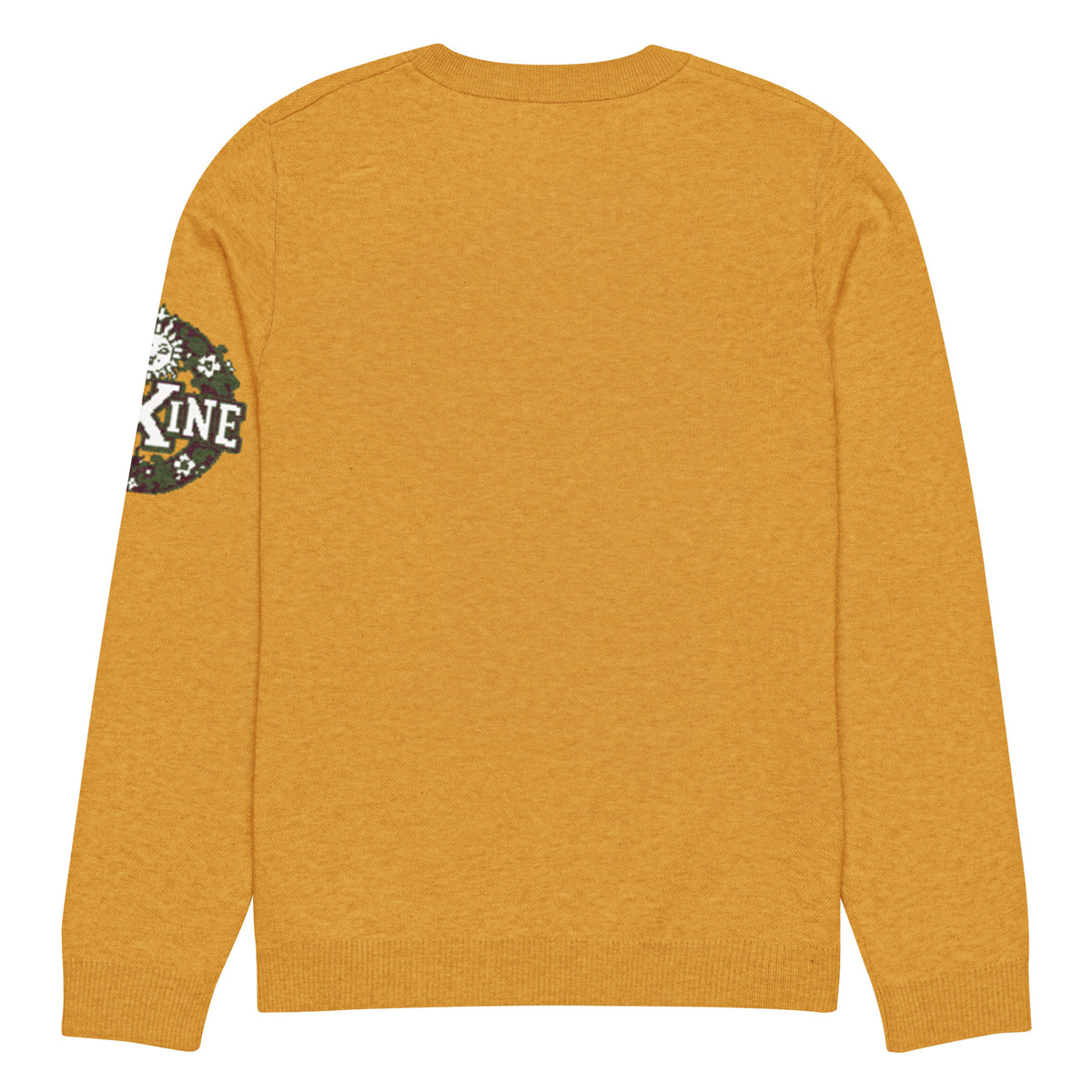 Vintage Sun Botanical Knitted Jumper – Mustard, Unisex
