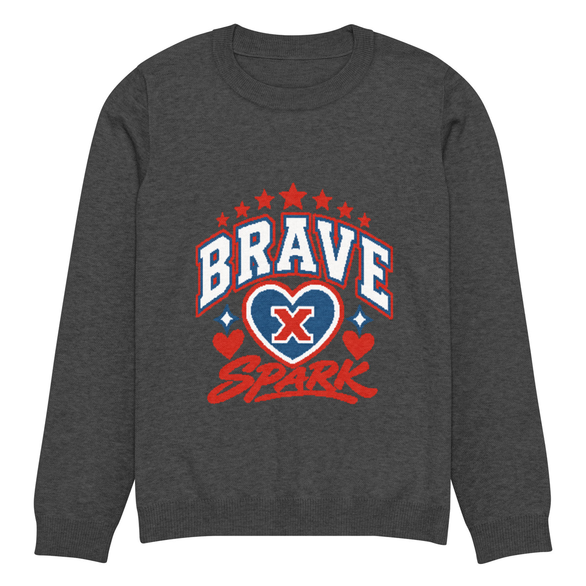Brave x Spark Knitted Jumper – Charcoal, Unisex