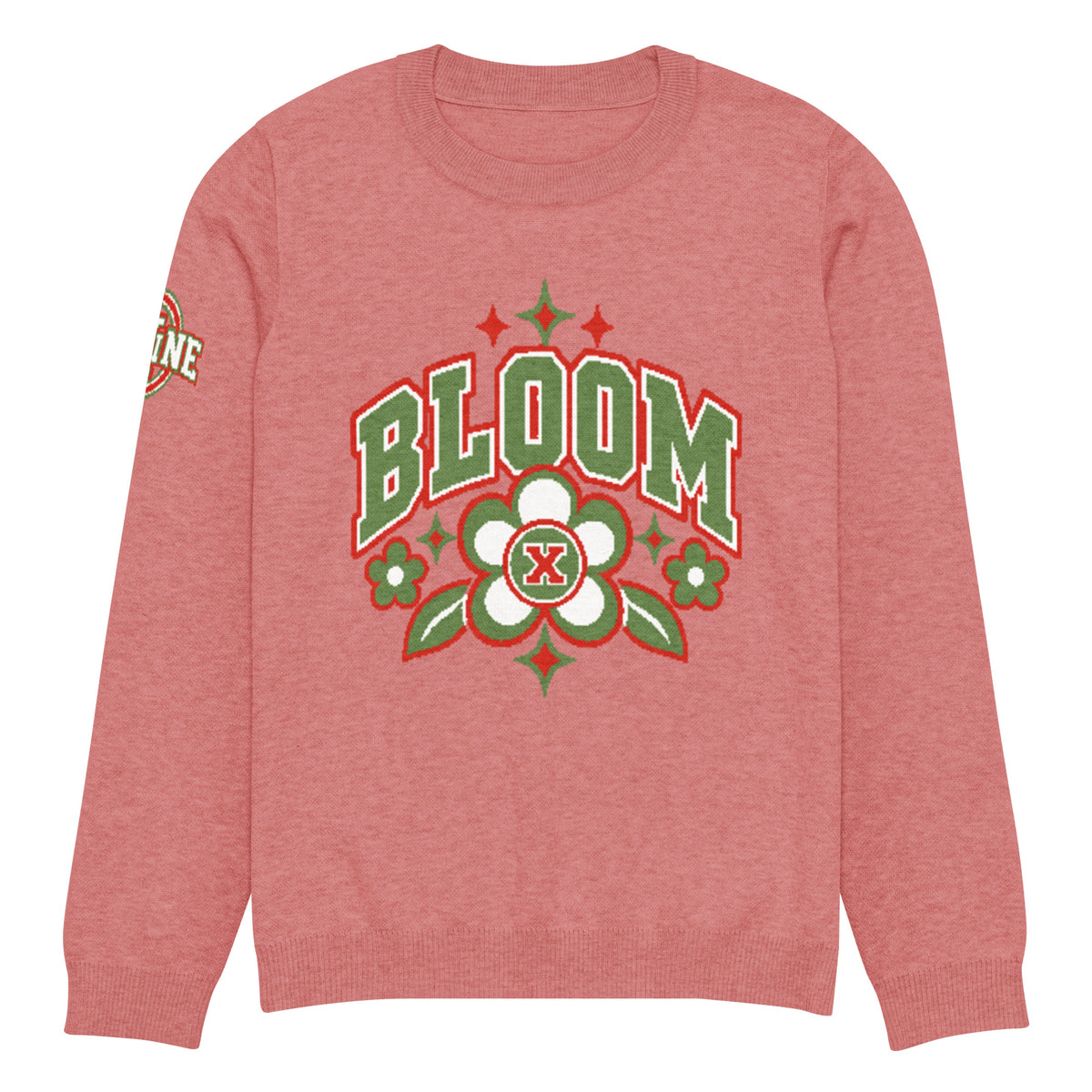 Bloom Knitted Jumper – Floral Varsity, Unisex