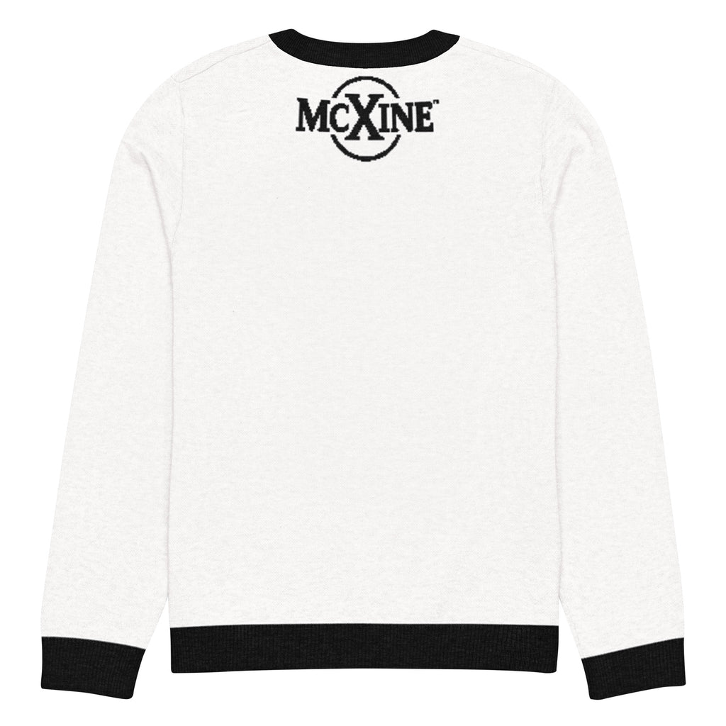 Move in Silence Leopard Knitted Jumper – White, Unisex