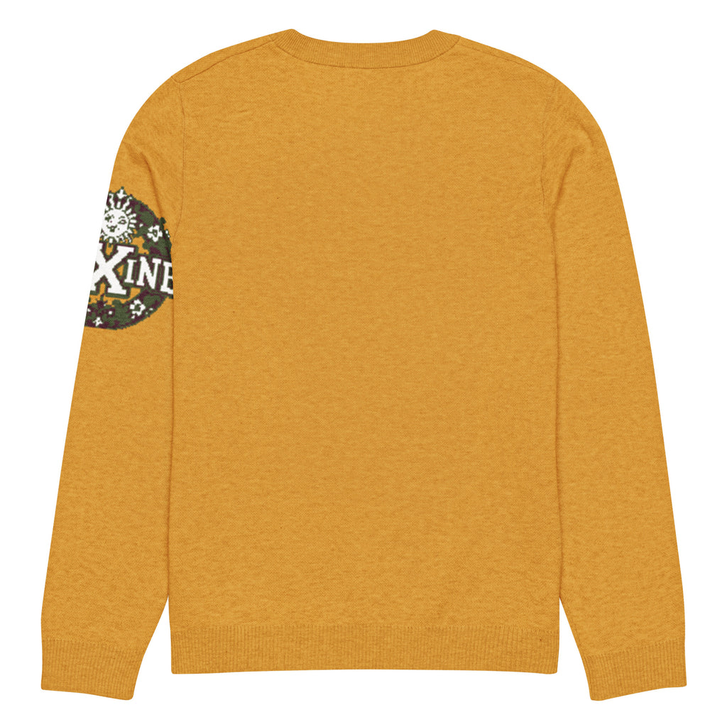 Vintage Sun Botanical Knitted Jumper – Mustard, Unisex