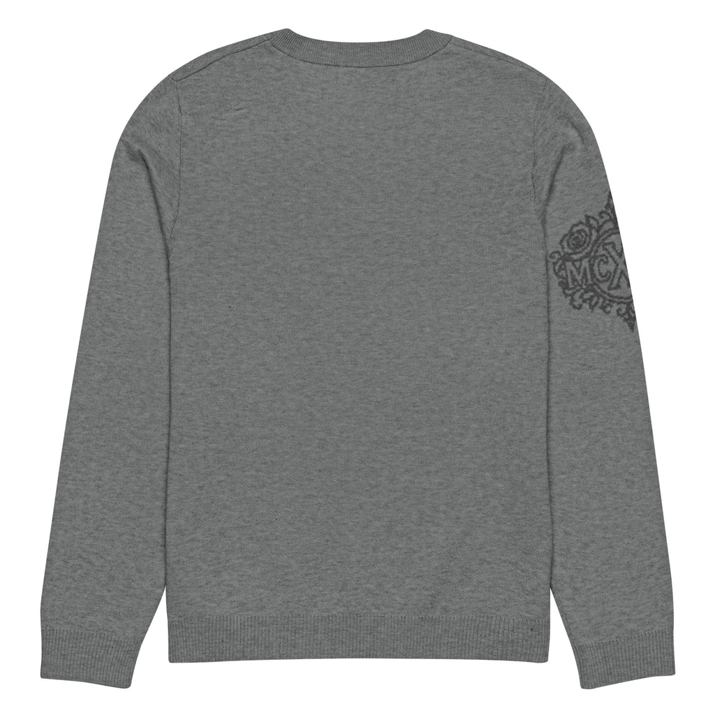 Rest Among the Roses Gothic Knitted Jumper – Grey, Unisex