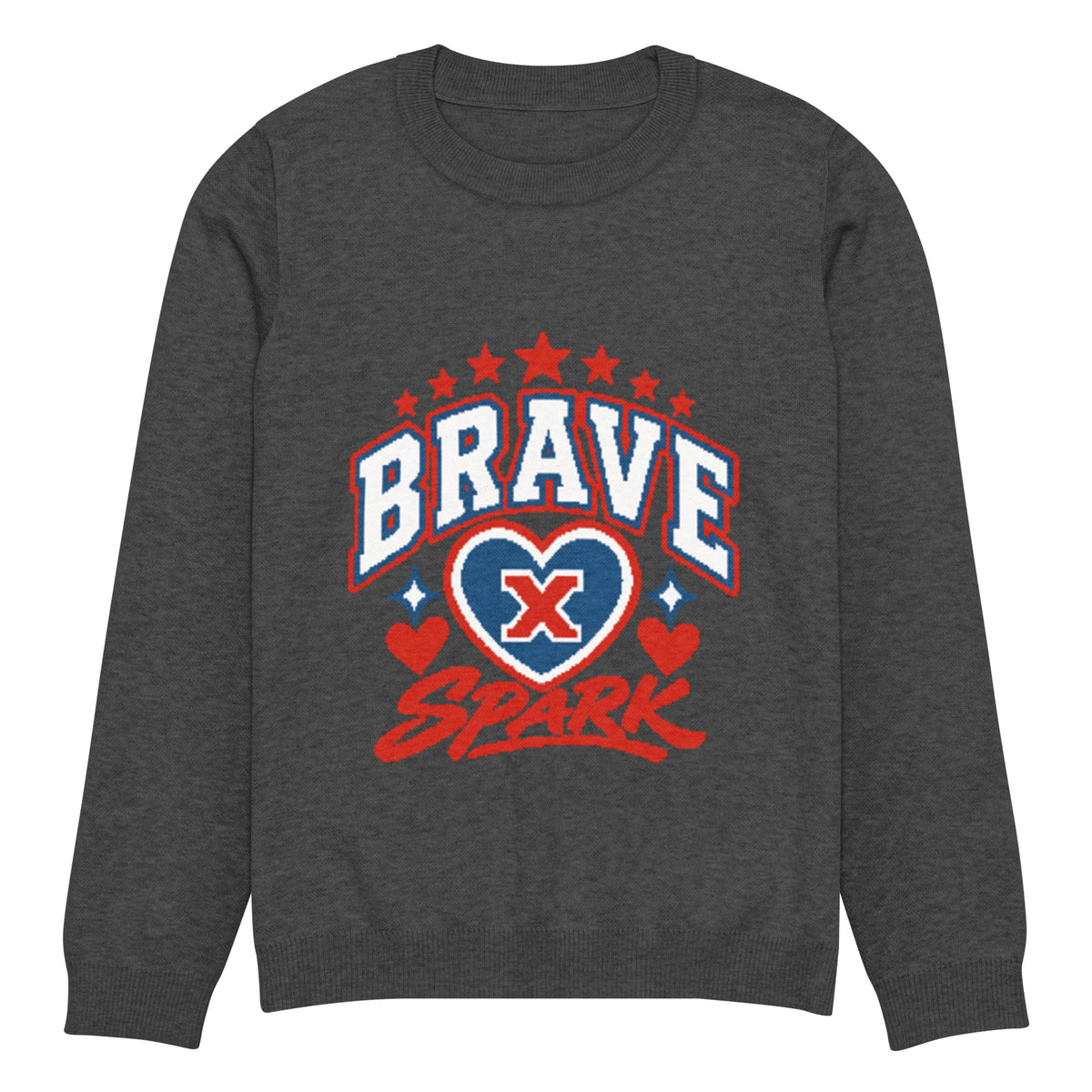 Brave x Spark Knitted Jumper – Charcoal, Unisex