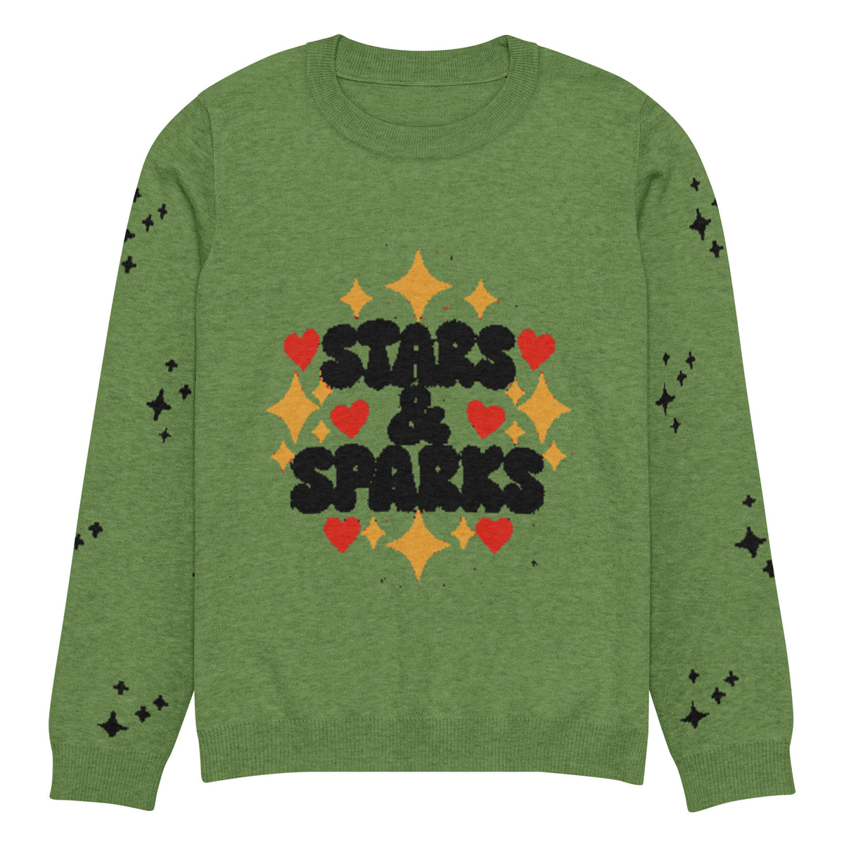 Stars & Sparks Knitted Jumper – Green, Unisex