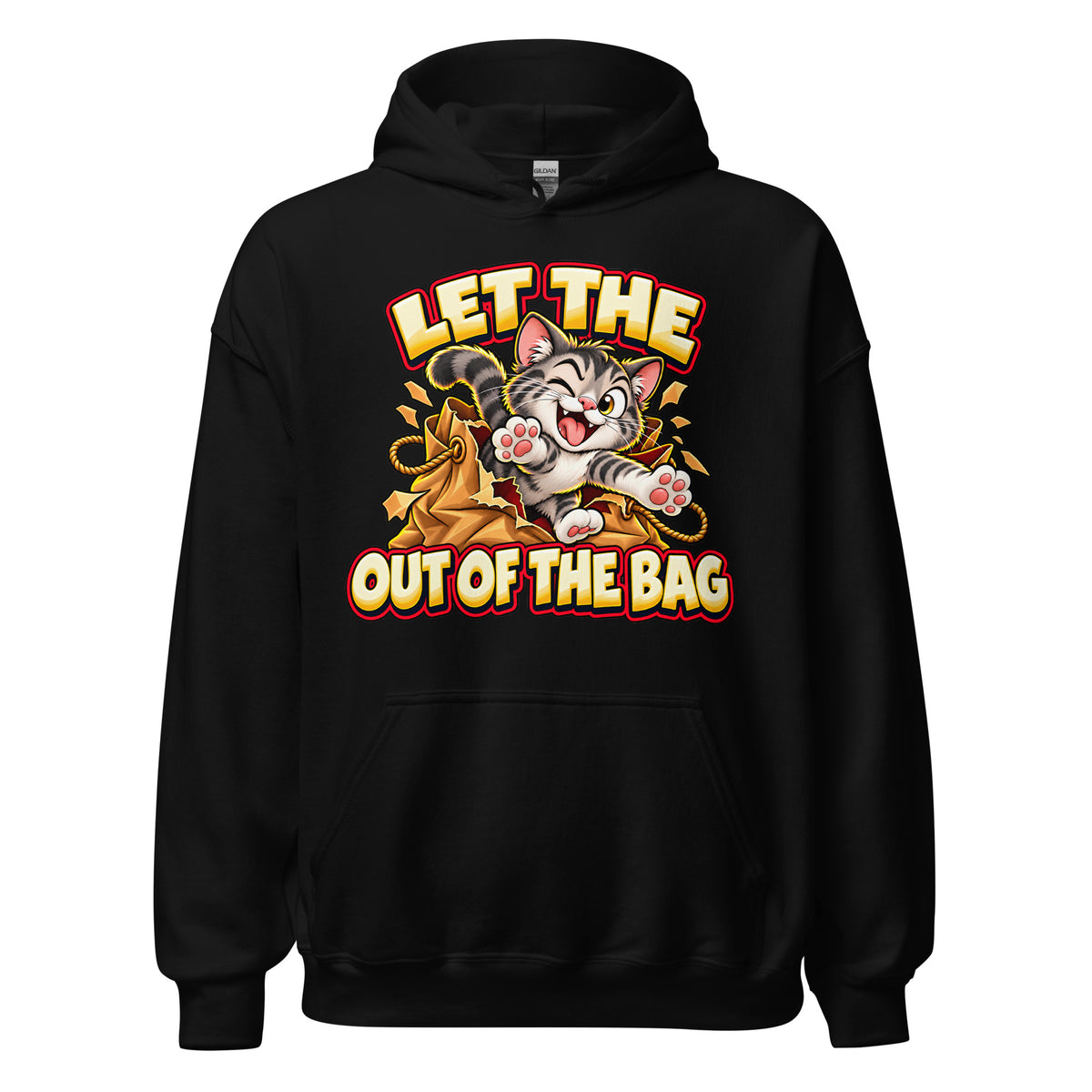 Let the Cat Out of the Bag Hoodie – Funny Idiom Gift, Cat Lover, Unisex