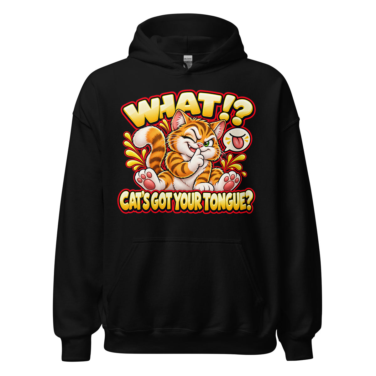 Cat's Got Your Tongue Hoodie – Funny Idiom Gift, Cat Lover, Unisex