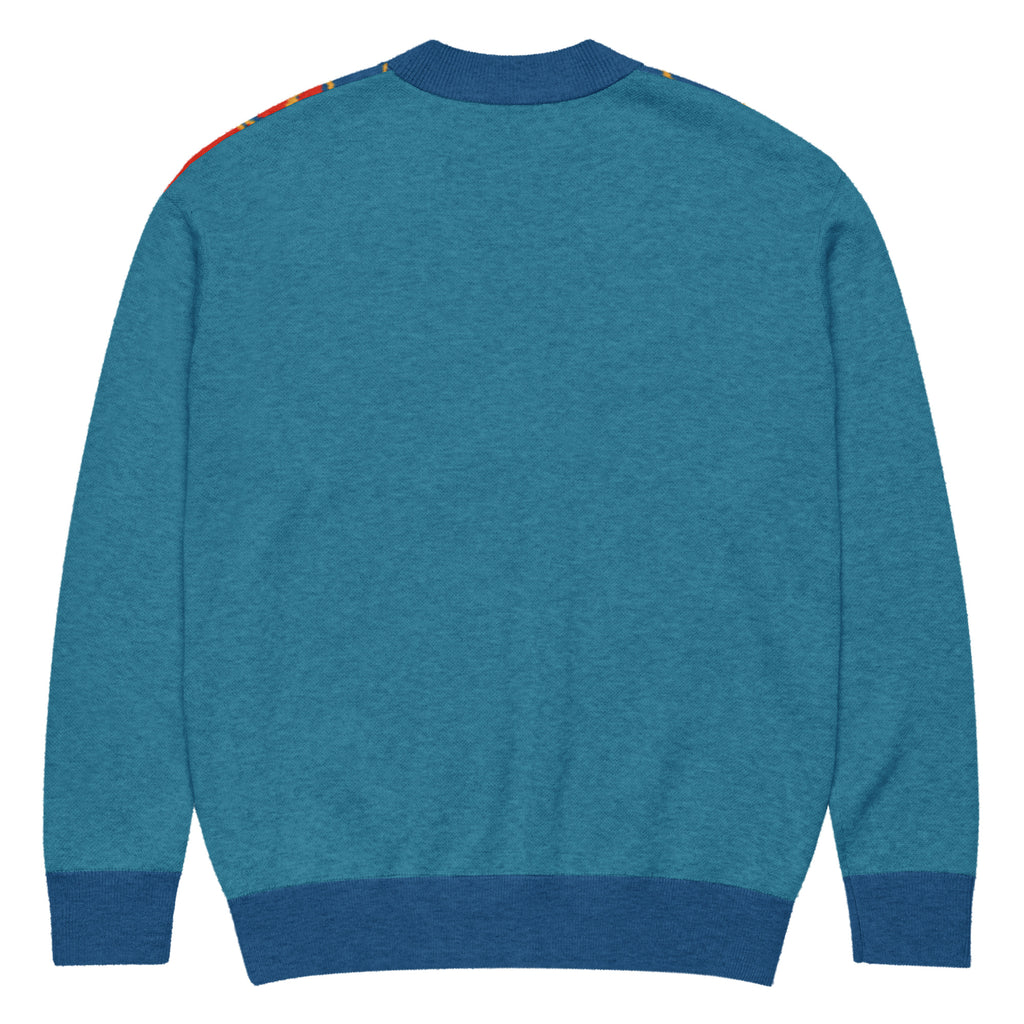 Abstract Faces Knitted Cardigan – Unisex