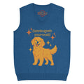 Golden Retriever Knitted Vest – Blue, Unisex